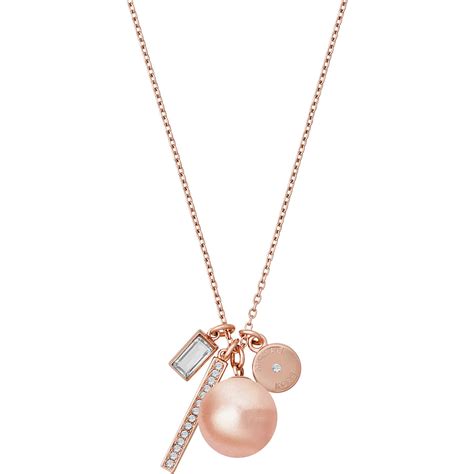 michael kors kette mkj6669791|Michael Kors Ladies Rose Gold Cluster Pendant Necklace.